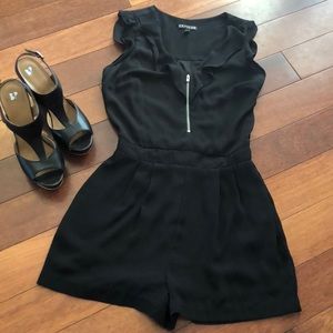 Black size 2 ruffled romper jumper express